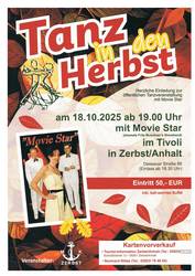 Plakat zur Ankündigung der Veranstaltung Tanz in den Herbst